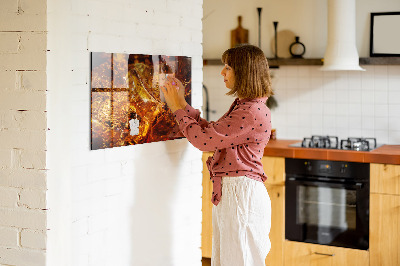 Tableau pour magnet Gros plan de la boisson