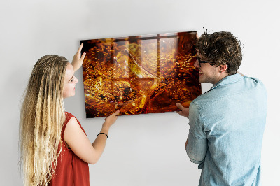 Tableau pour magnet Gros plan de la boisson