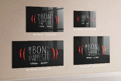 Tableau mural magnétique Inscription Bon appétit