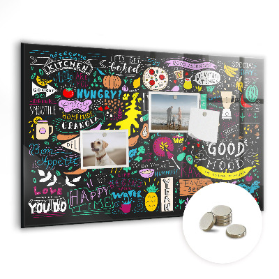 Tableau pour magnet Inscriptions abstraites
