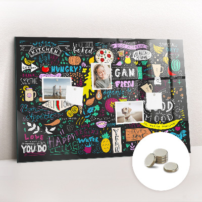Tableau pour magnet Inscriptions abstraites