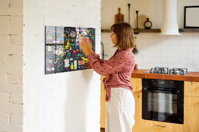 Tableau pour magnet Inscriptions abstraites
