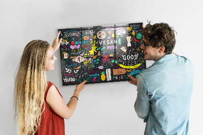 Tableau pour magnet Inscriptions abstraites