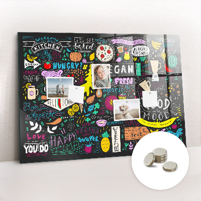Tableau pour magnet Inscriptions abstraites