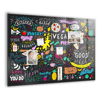 Tableau pour magnet Inscriptions abstraites