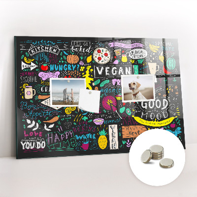 Tableau pour magnet Inscriptions abstraites