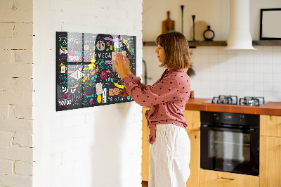 Tableau pour magnet Inscriptions abstraites