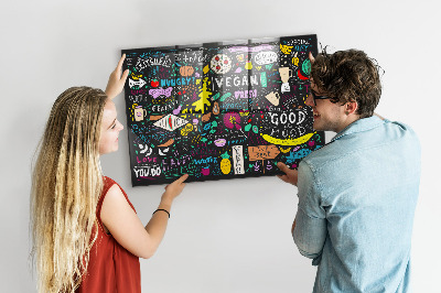 Tableau pour magnet Inscriptions abstraites