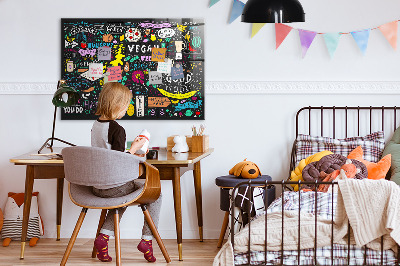 Tableau pour magnet Inscriptions abstraites