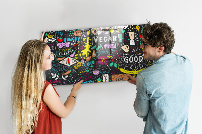 Tableau pour magnet Inscriptions abstraites