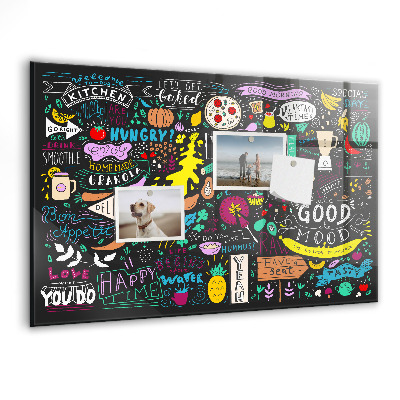 Tableau pour magnet Inscriptions abstraites