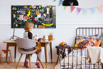 Tableau pour magnet Inscriptions abstraites