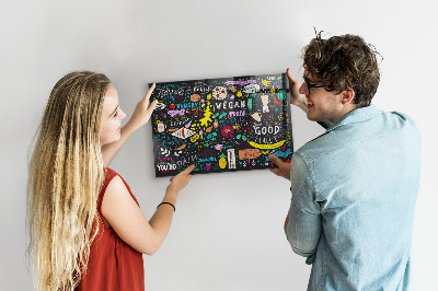Tableau pour magnet Inscriptions abstraites