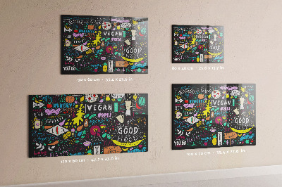 Tableau pour magnet Inscriptions abstraites