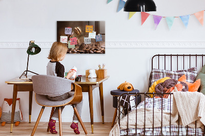 Tableau aimanté horizontal Café en grains