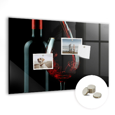 Tableau mural magnétique Une bouteille de vin