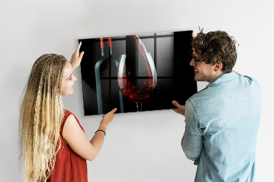 Tableau mural magnétique Une bouteille de vin