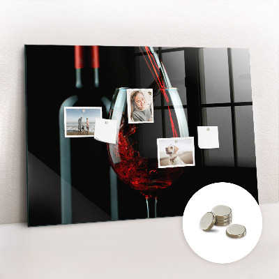 Tableau mural magnétique Une bouteille de vin