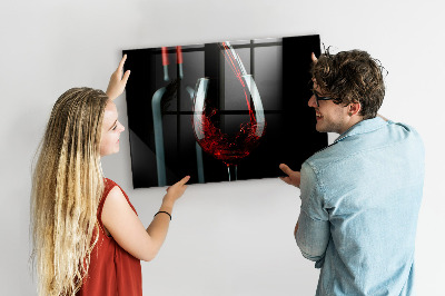 Tableau mural magnétique Une bouteille de vin