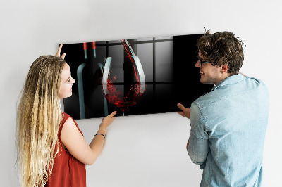 Tableau mural magnétique Une bouteille de vin