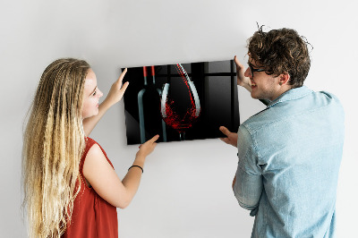 Tableau mural magnétique Une bouteille de vin