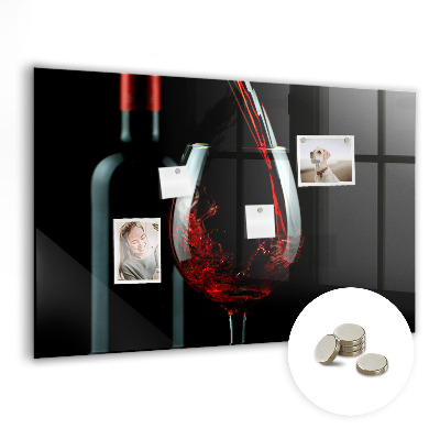 Tableau mural magnétique Une bouteille de vin
