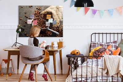 Tableau aimanté horizontal Un sac de café frais