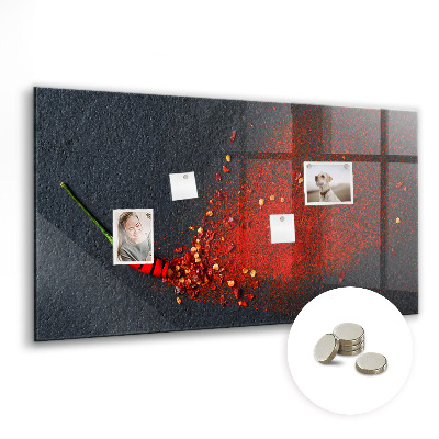 Tableau mural magnétique Épice rouge