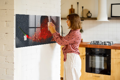 Tableau mural magnétique Épice rouge