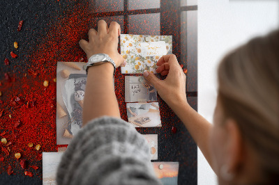 Tableau mural magnétique Épice rouge