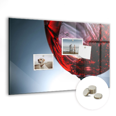 Tableau mural magnétique Un verre de vin
