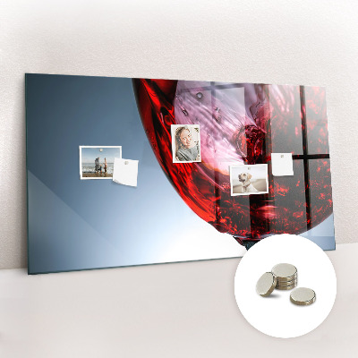 Tableau mural magnétique Un verre de vin