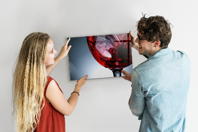 Tableau mural magnétique Un verre de vin