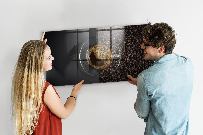 Tableau aimanté horizontal Une tasse de café