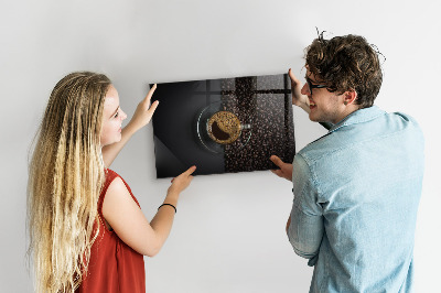 Tableau aimanté horizontal Une tasse de café