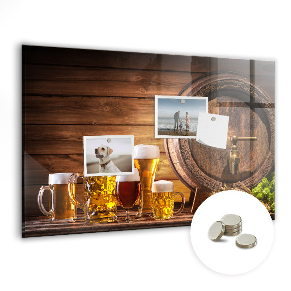 Tableau mural magnétique Un tonneau de bière