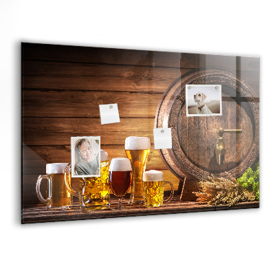 Tableau mural magnétique Un tonneau de bière
