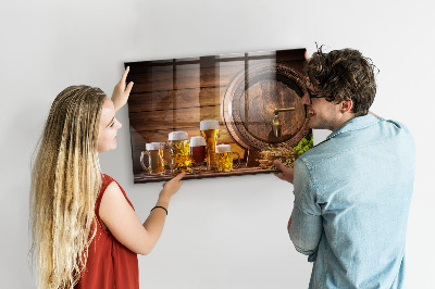 Tableau mural magnétique Un tonneau de bière
