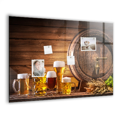 Tableau mural magnétique Un tonneau de bière