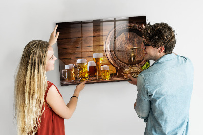 Tableau mural magnétique Un tonneau de bière