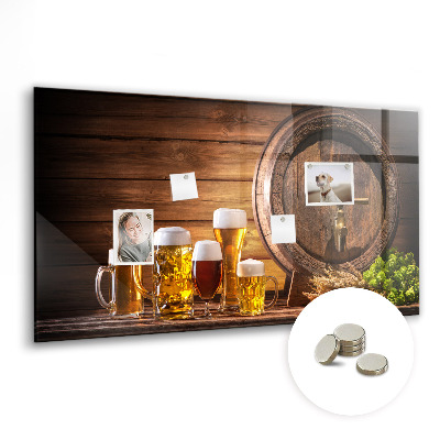 Tableau mural magnétique Un tonneau de bière
