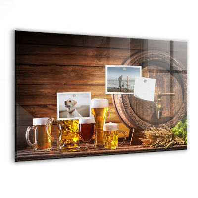 Tableau mural magnétique Un tonneau de bière