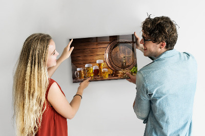 Tableau mural magnétique Un tonneau de bière