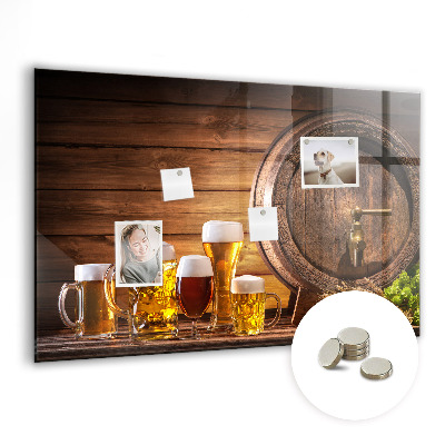 Tableau mural magnétique Un tonneau de bière