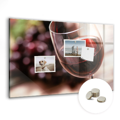 Tableau aimanté horizontal Un verre de vin rouge