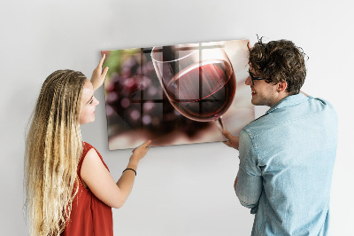 Tableau aimanté horizontal Un verre de vin rouge