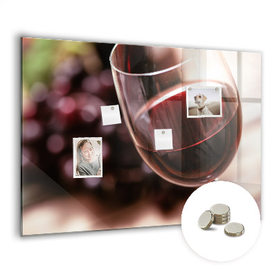 Tableau aimanté horizontal Un verre de vin rouge