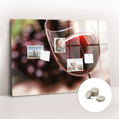 Tableau aimanté horizontal Un verre de vin rouge