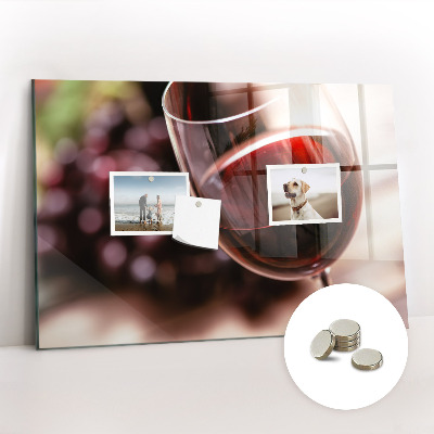 Tableau aimanté horizontal Un verre de vin rouge
