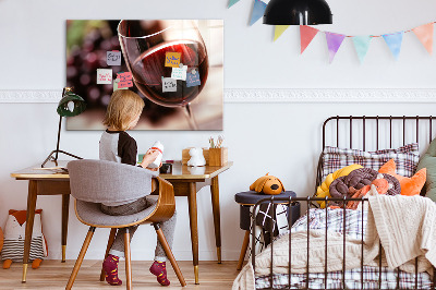 Tableau aimanté horizontal Un verre de vin rouge